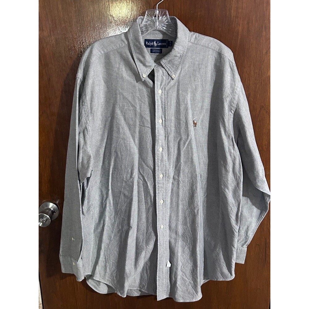 Ralph Lauren Men's sz 17/34 Yarmouth Oxford Grey Shirt